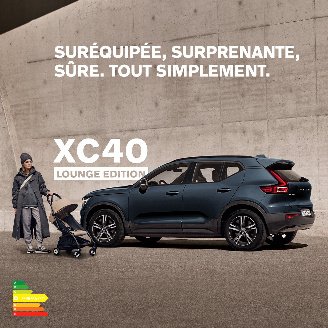Profitez de l'offre Volvo XC40 lounge Edition à partir de 490€/mois sans apport